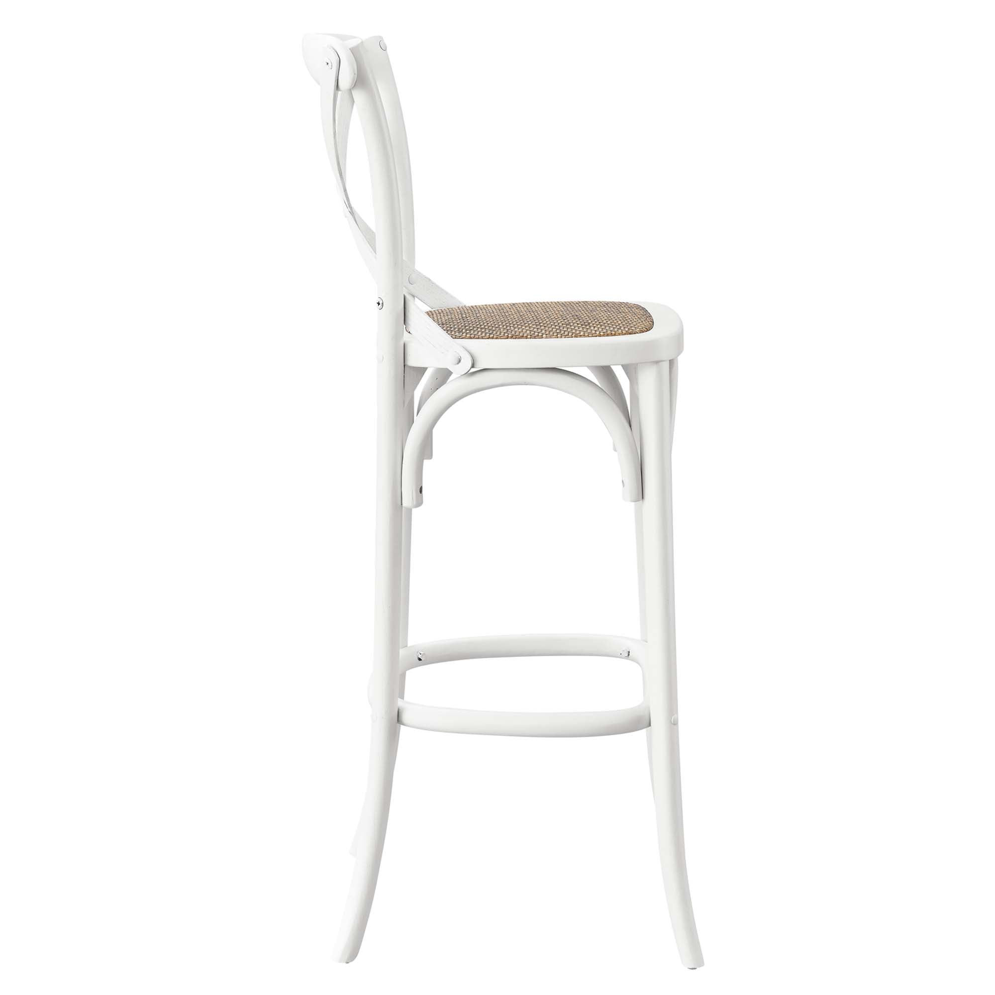 Gear Bar Stool - White (EEI-5668-WHI)