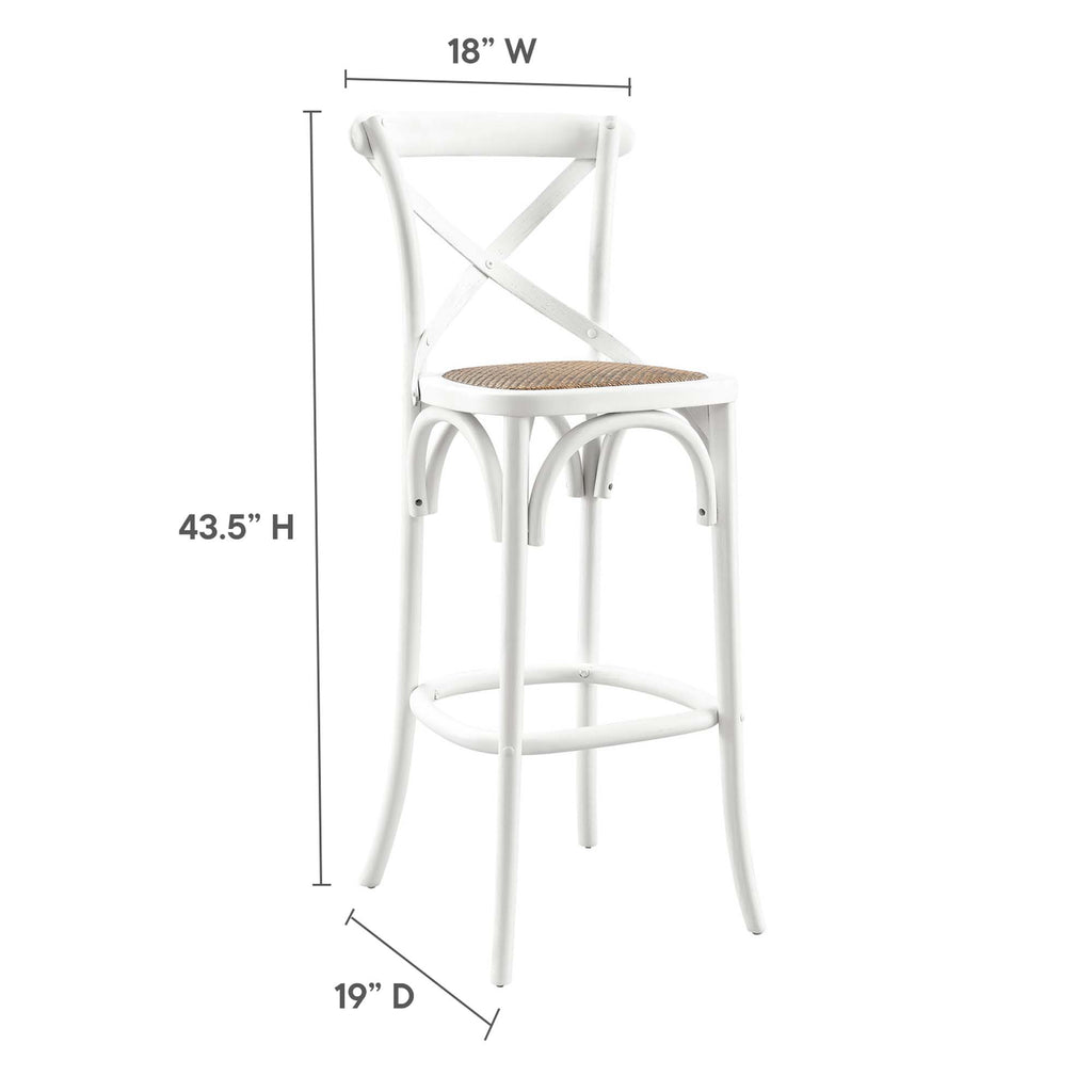 Gear Bar Stool - White (EEI-5668-WHI)
