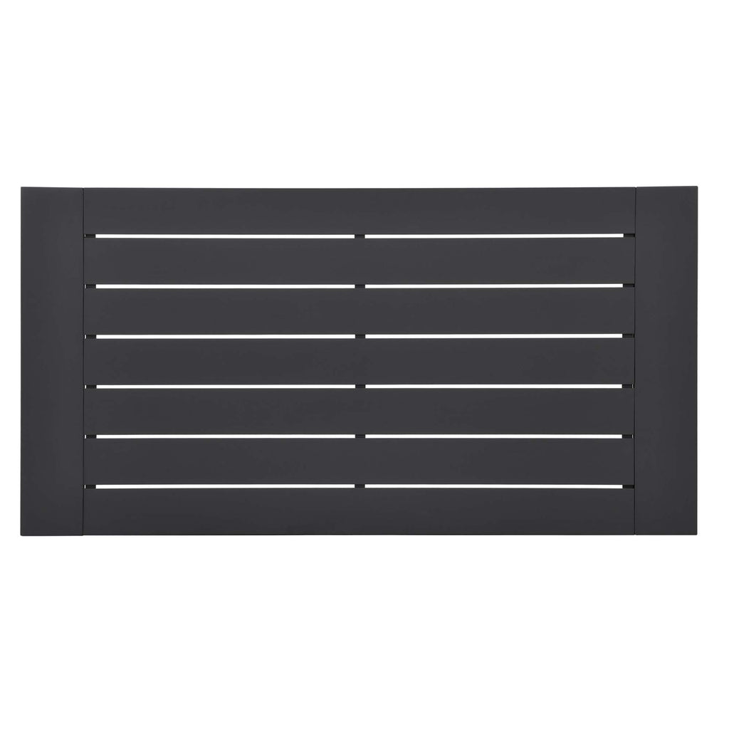 Tahoe Outdoor Patio Powder-Coated Aluminum Coffee Table - Gray