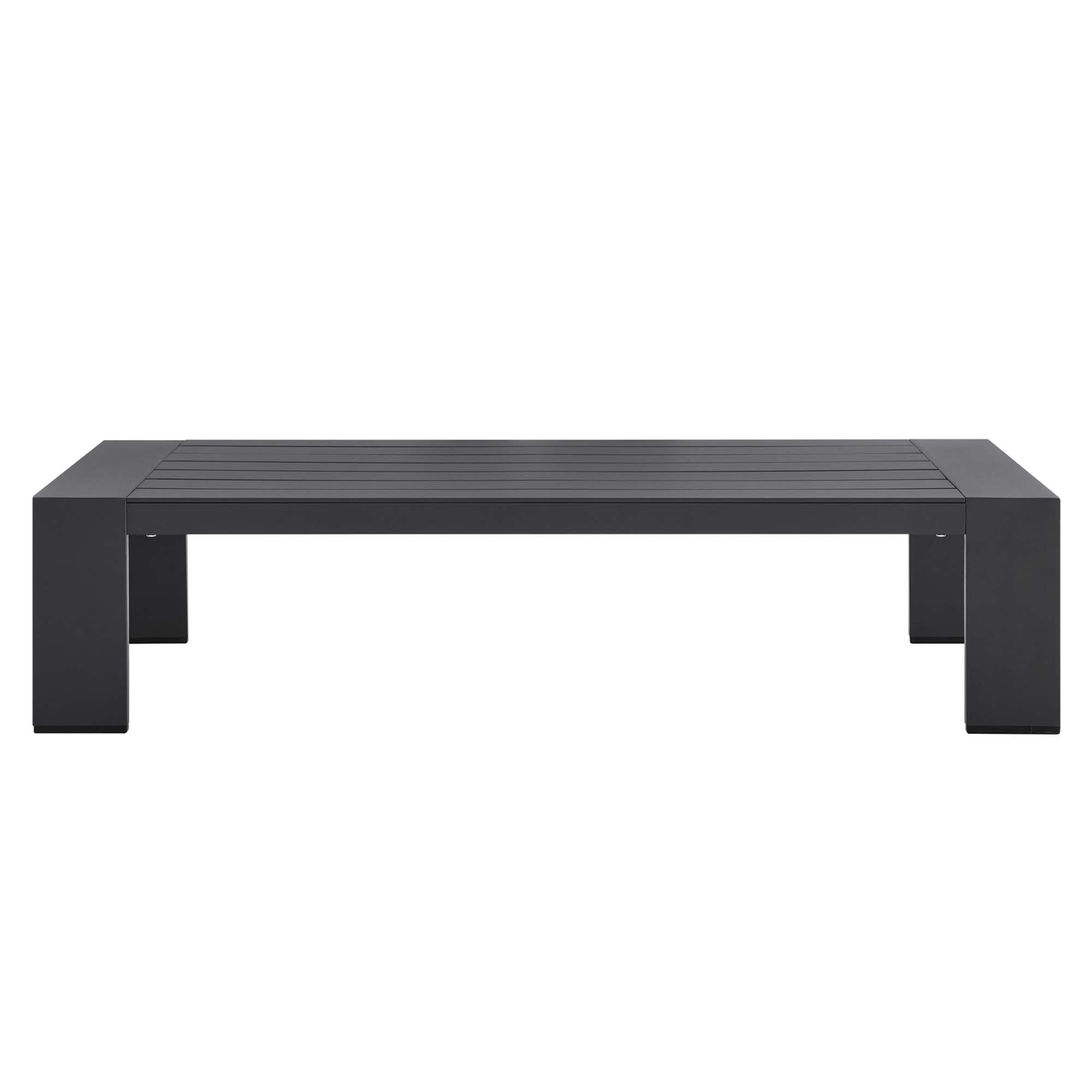 Tahoe Outdoor Patio Powder-Coated Aluminum Coffee Table - Gray