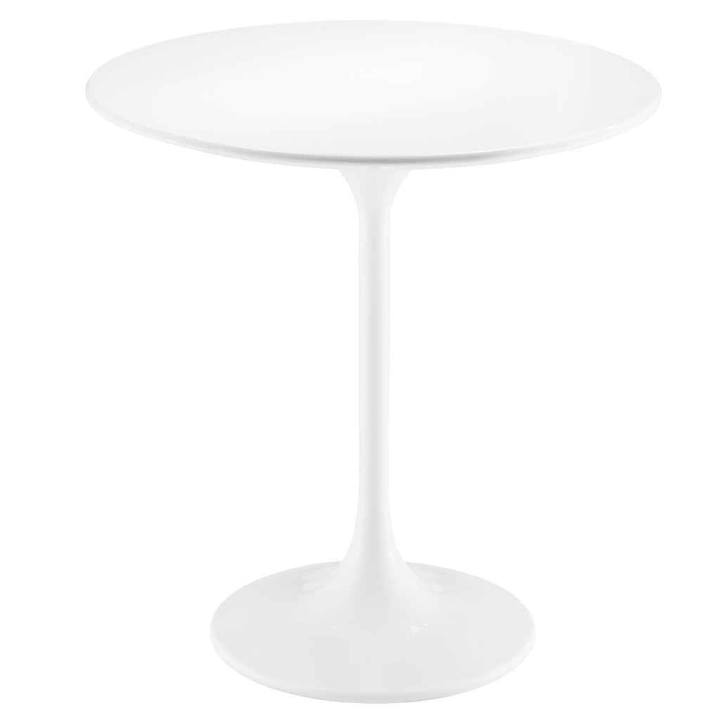 Lippa 20" Round Wood Side Table - White White