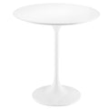Lippa 20" Round Wood Side Table - White White