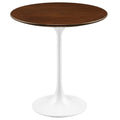 Lippa 20" Round Wood Side Table - White Walnut