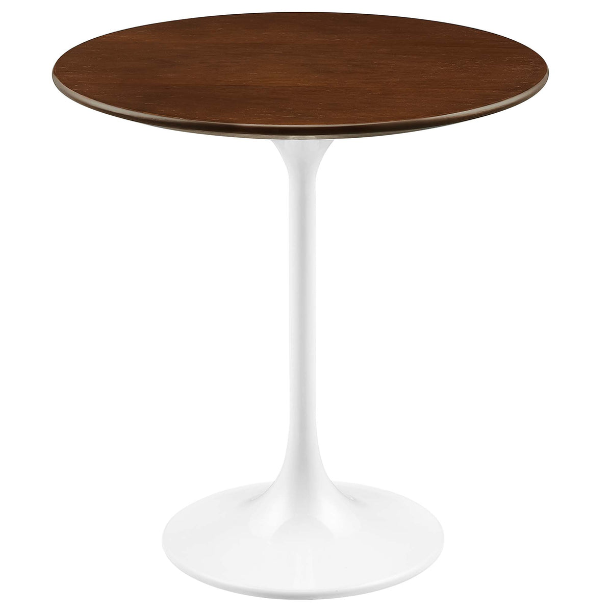Lippa 20" Round Wood Side Table - White Walnut