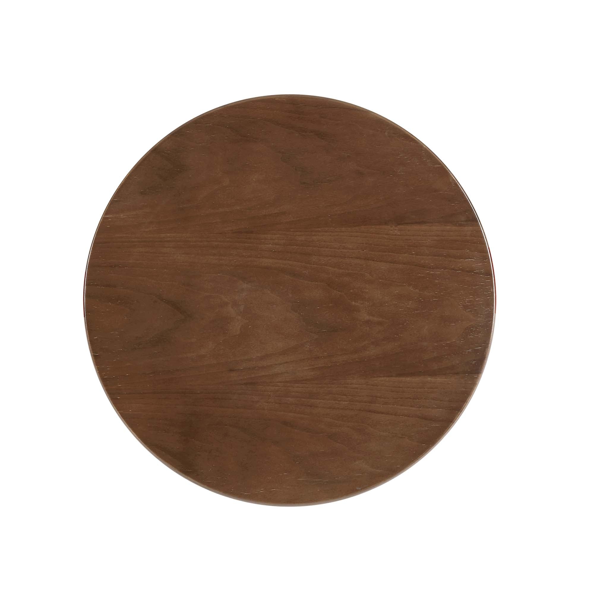 Lippa 20" Round Wood Side Table - White Walnut