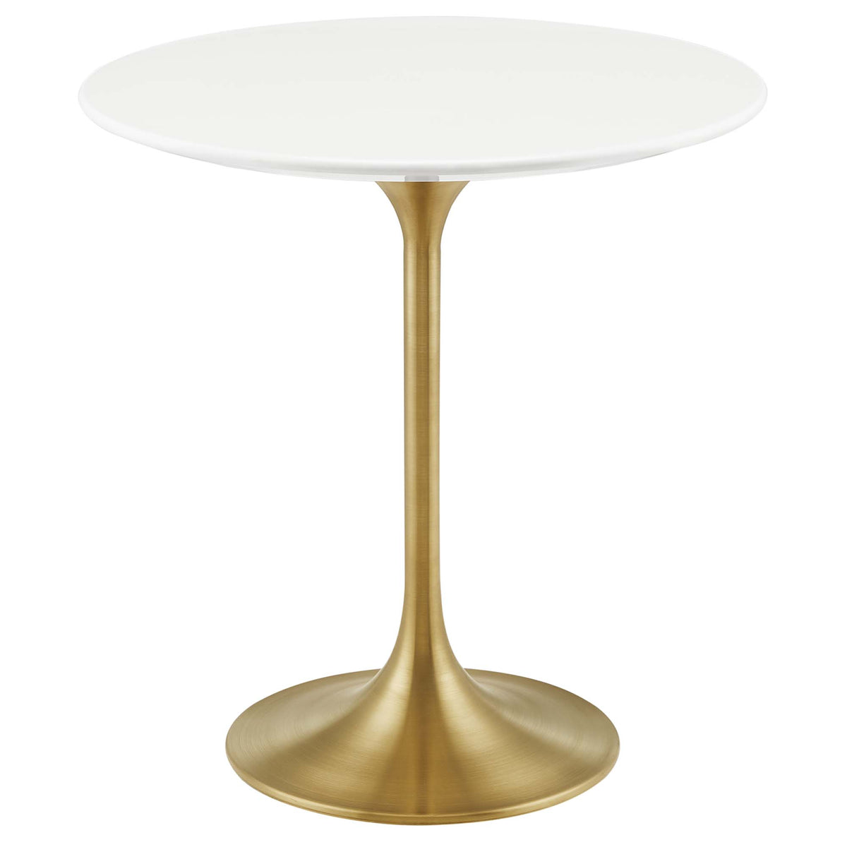 Lippa 20" Round Wood Side Table - Gold White