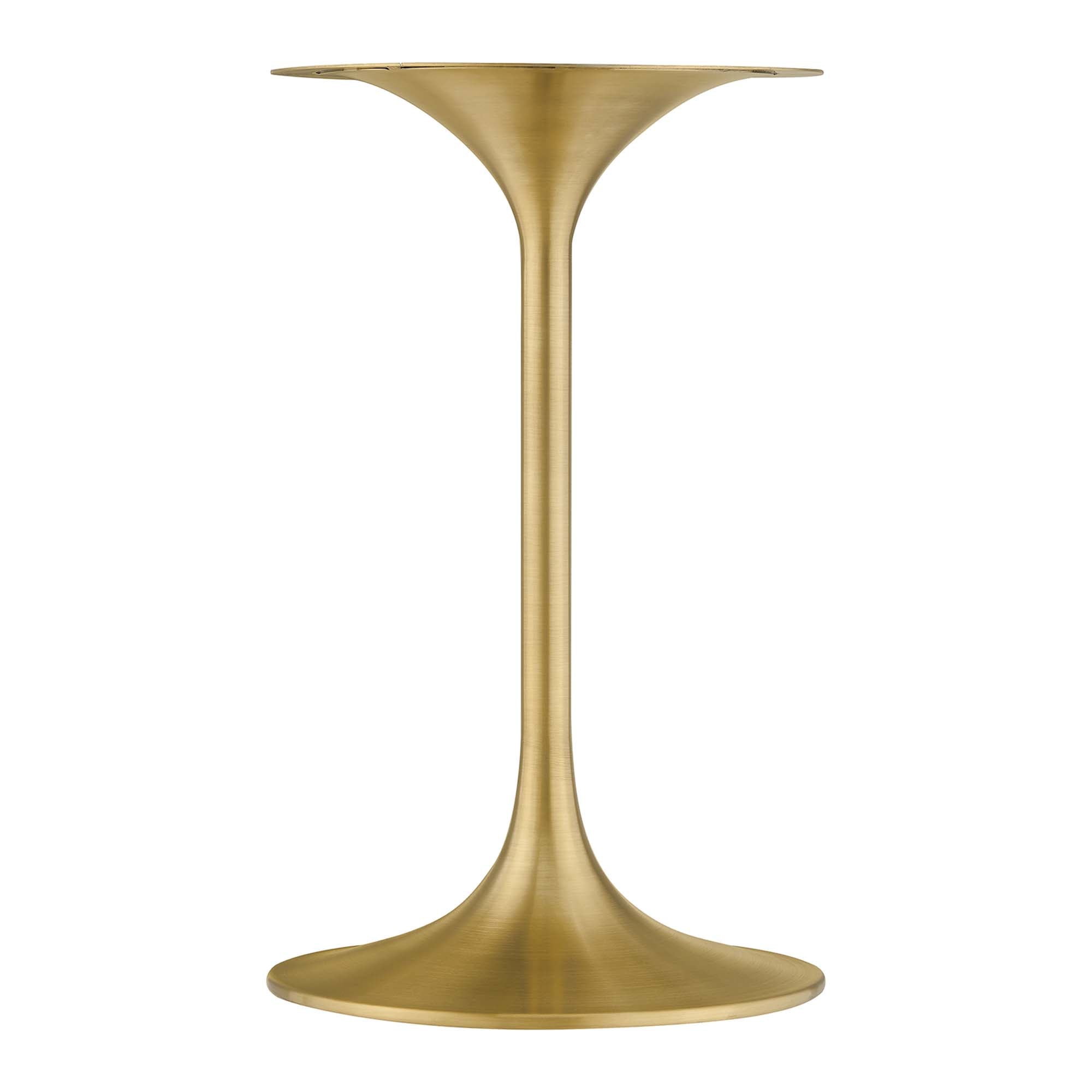 Lippa 20" Round Faux Marble Side Table - Gold Black