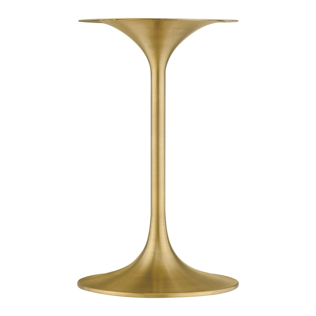 Lippa 20" Round Faux Marble Side Table - Gold White
