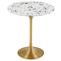 Lippa 20" Round Terrazzo Side Table - Gold Terrazzo