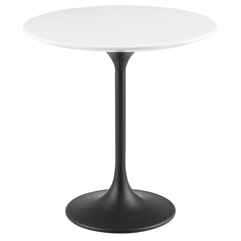 Lippa 20" Round Wood Side Table - Black White