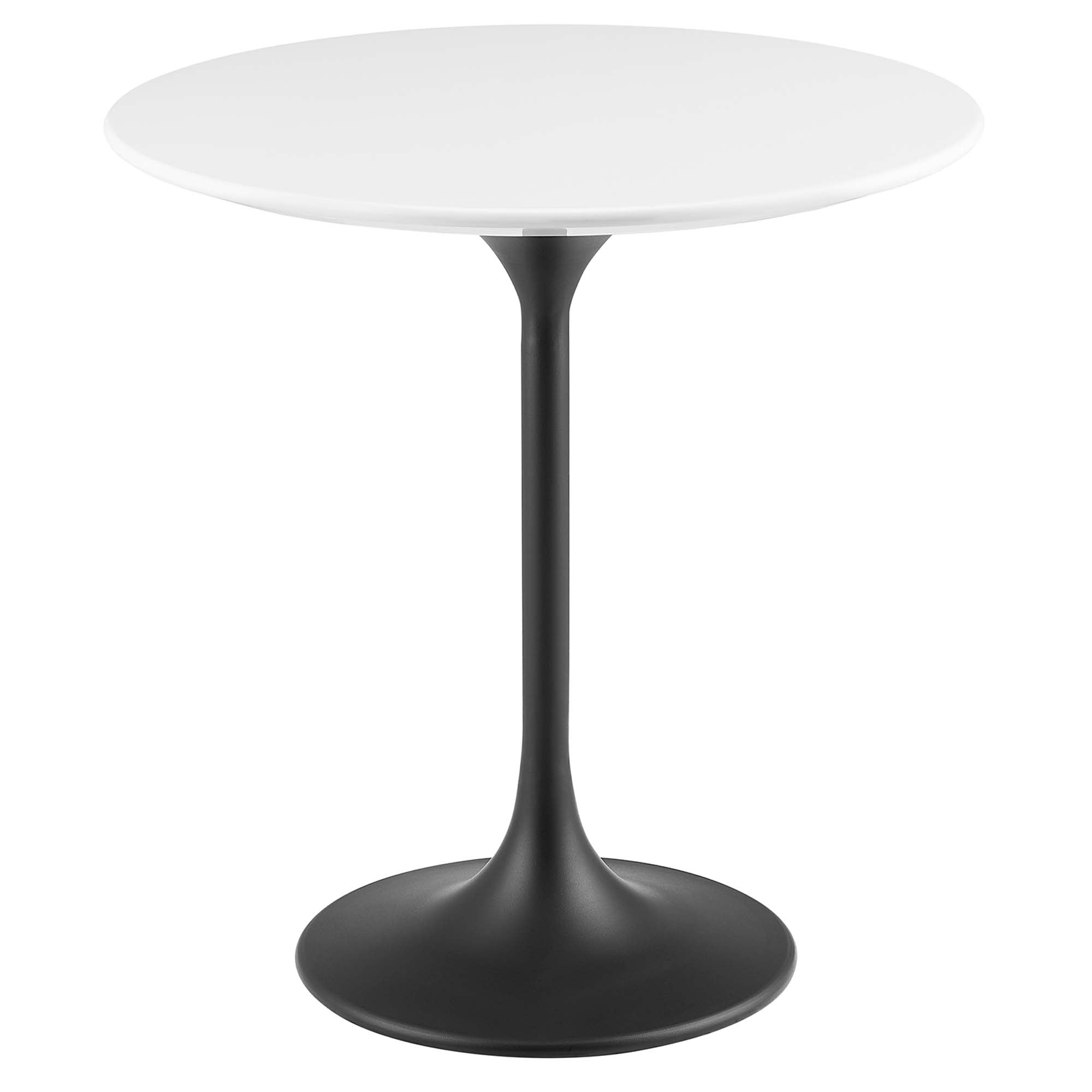 Lippa 20" Round Wood Side Table - Black White