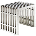 Gridiron Small Stainless Steel Bench - Silver