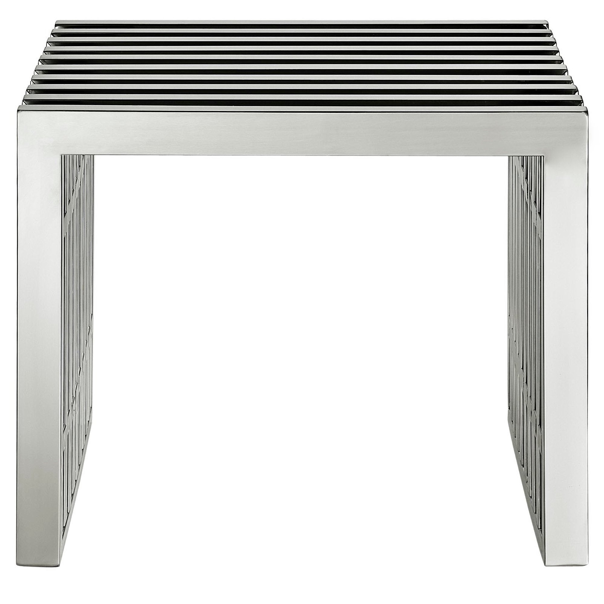Gridiron Small Stainless Steel Bench - Silver