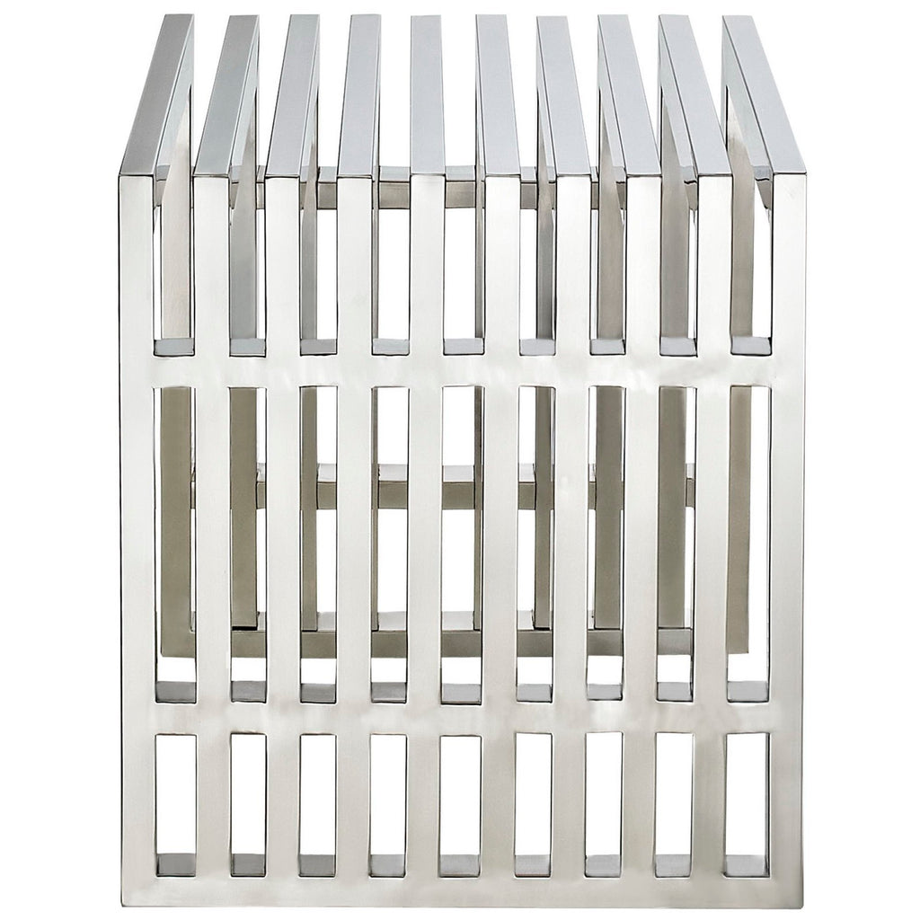Gridiron Small Stainless Steel Bench - Silver