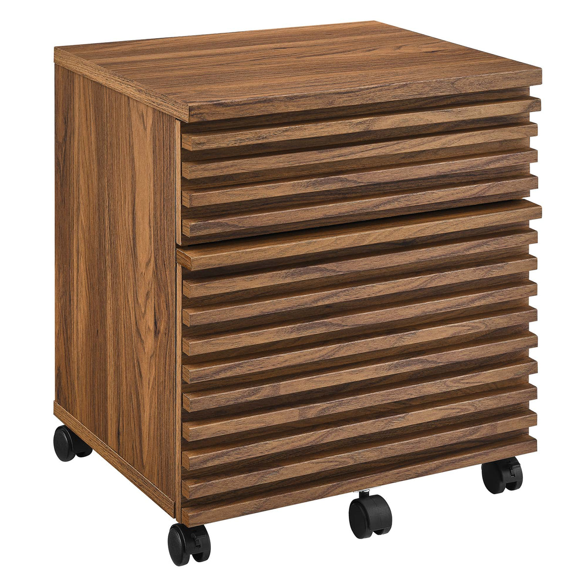 Render Wood File Cabinet - Walnut