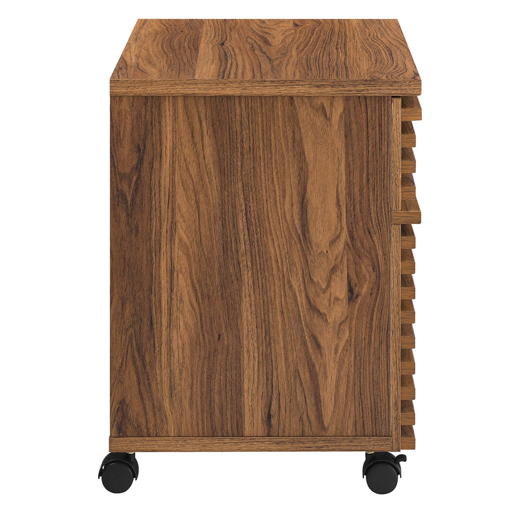 Render Wood File Cabinet - Walnut