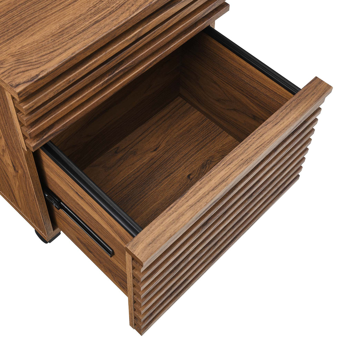 Render Wood File Cabinet - Walnut