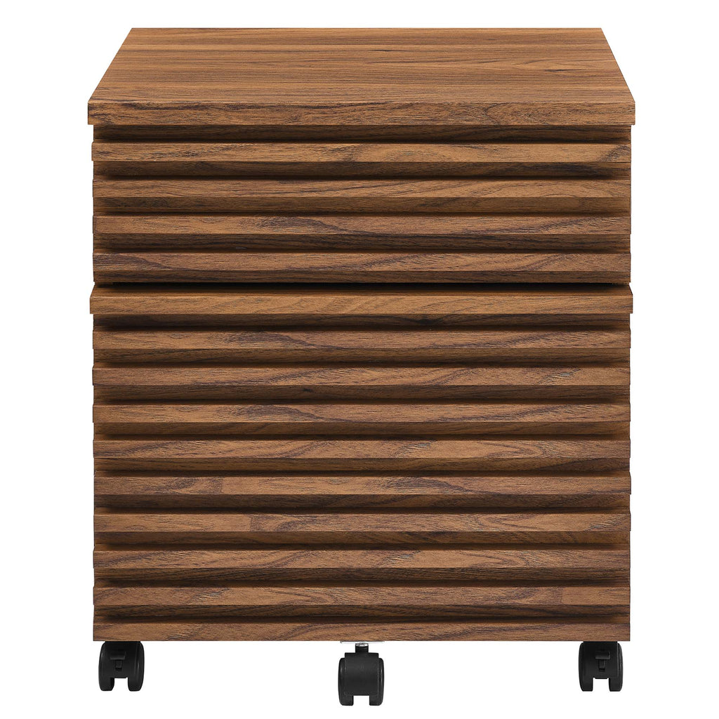 Render Wood File Cabinet - Walnut