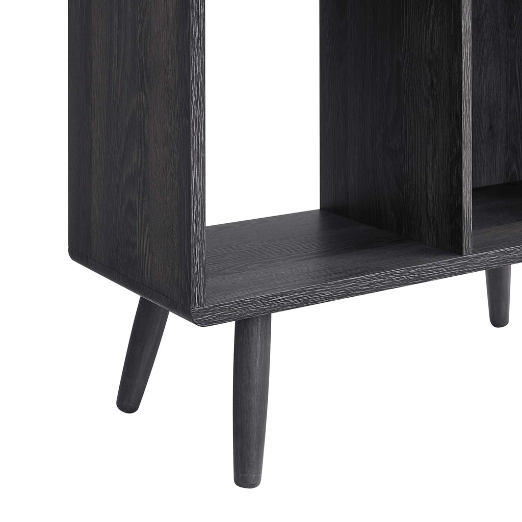Transmit 5 Shelf Wood Grain Bookcase - Charcoal