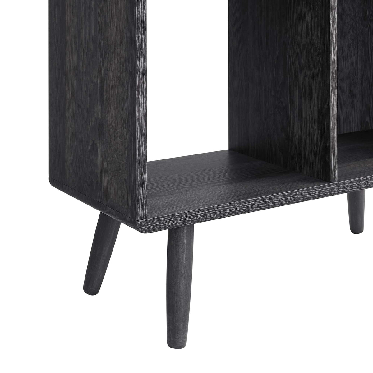 Transmit 5 Shelf Wood Grain Bookcase - Charcoal