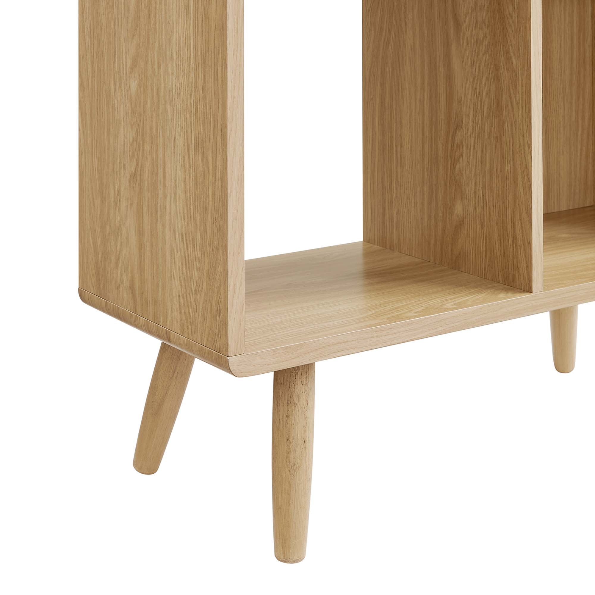 Transmit 5 Shelf Wood Grain Bookcase - Oak