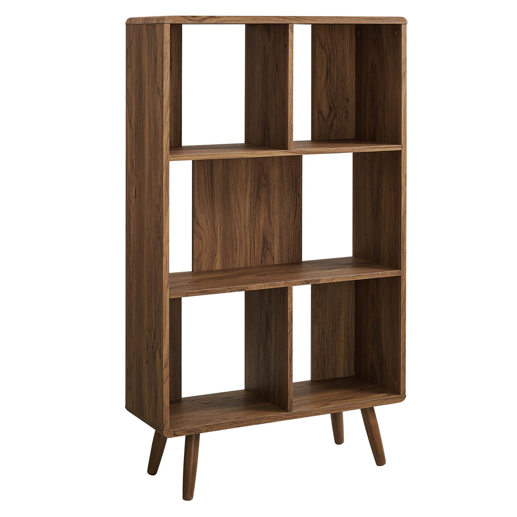 Transmit 5 Shelf Wood Grain Bookcase - Walnut