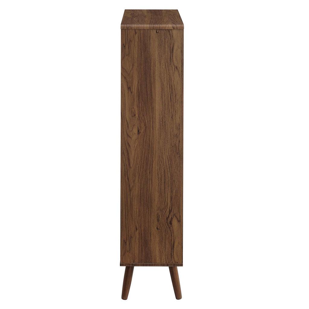 Transmit 5 Shelf Wood Grain Bookcase - Walnut