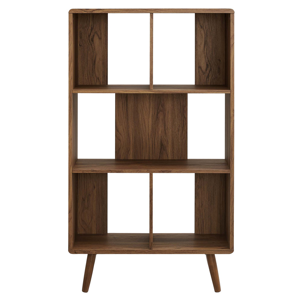 Transmit 5 Shelf Wood Grain Bookcase - Walnut