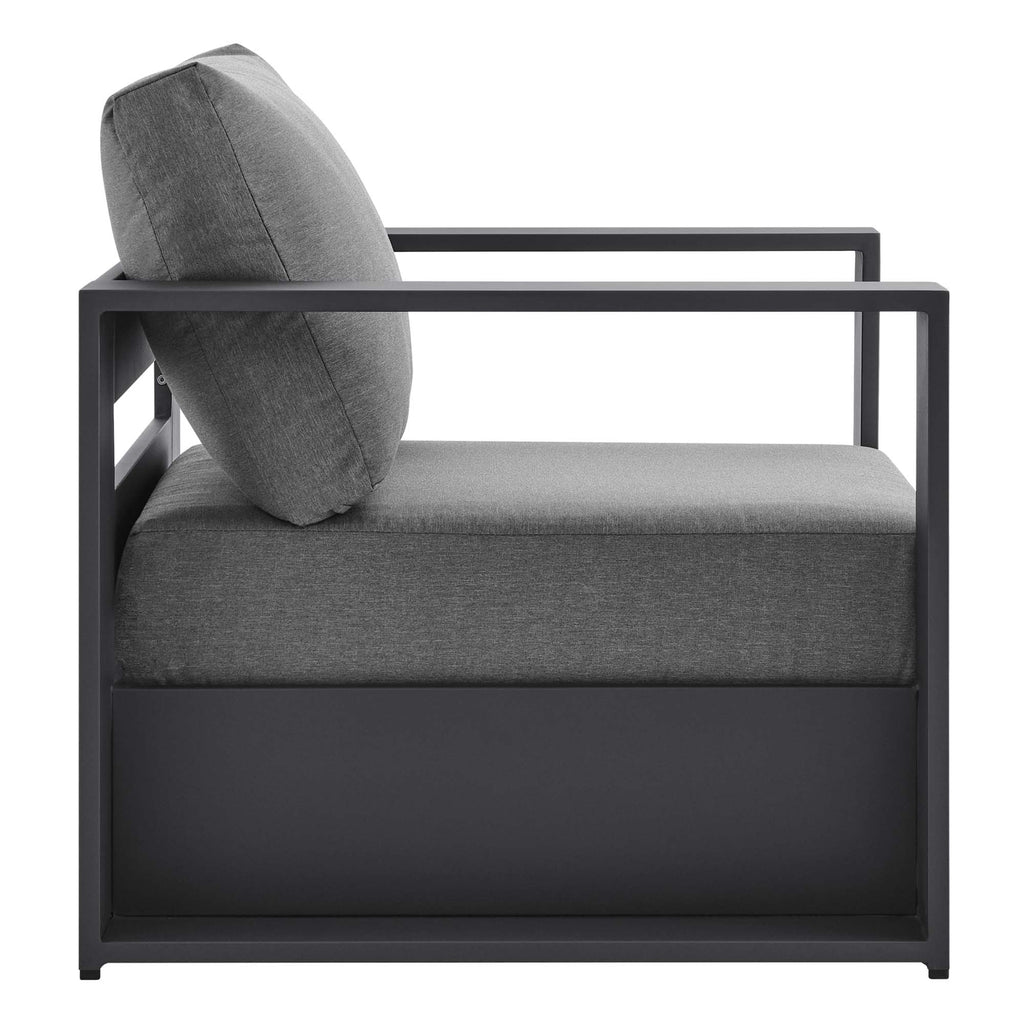Tahoe 3-Piece Outdoor Patio Powder-Coated Aluminum Set - Gray Charcoal
