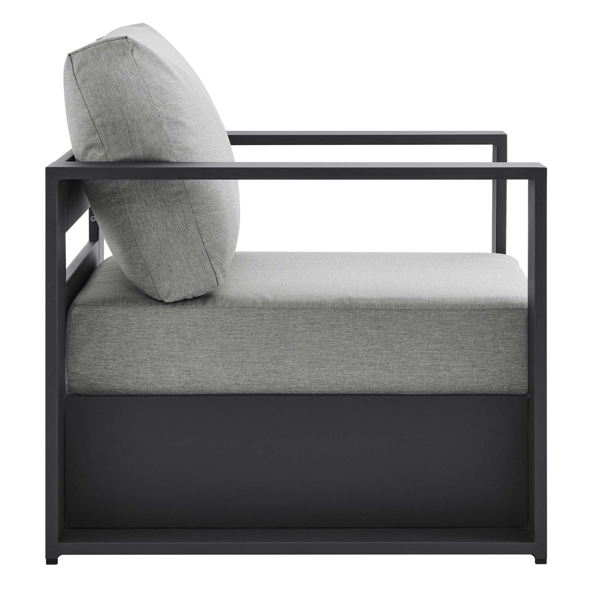 Tahoe 3-Piece Outdoor Patio Powder-Coated Aluminum Set - Gray Gray