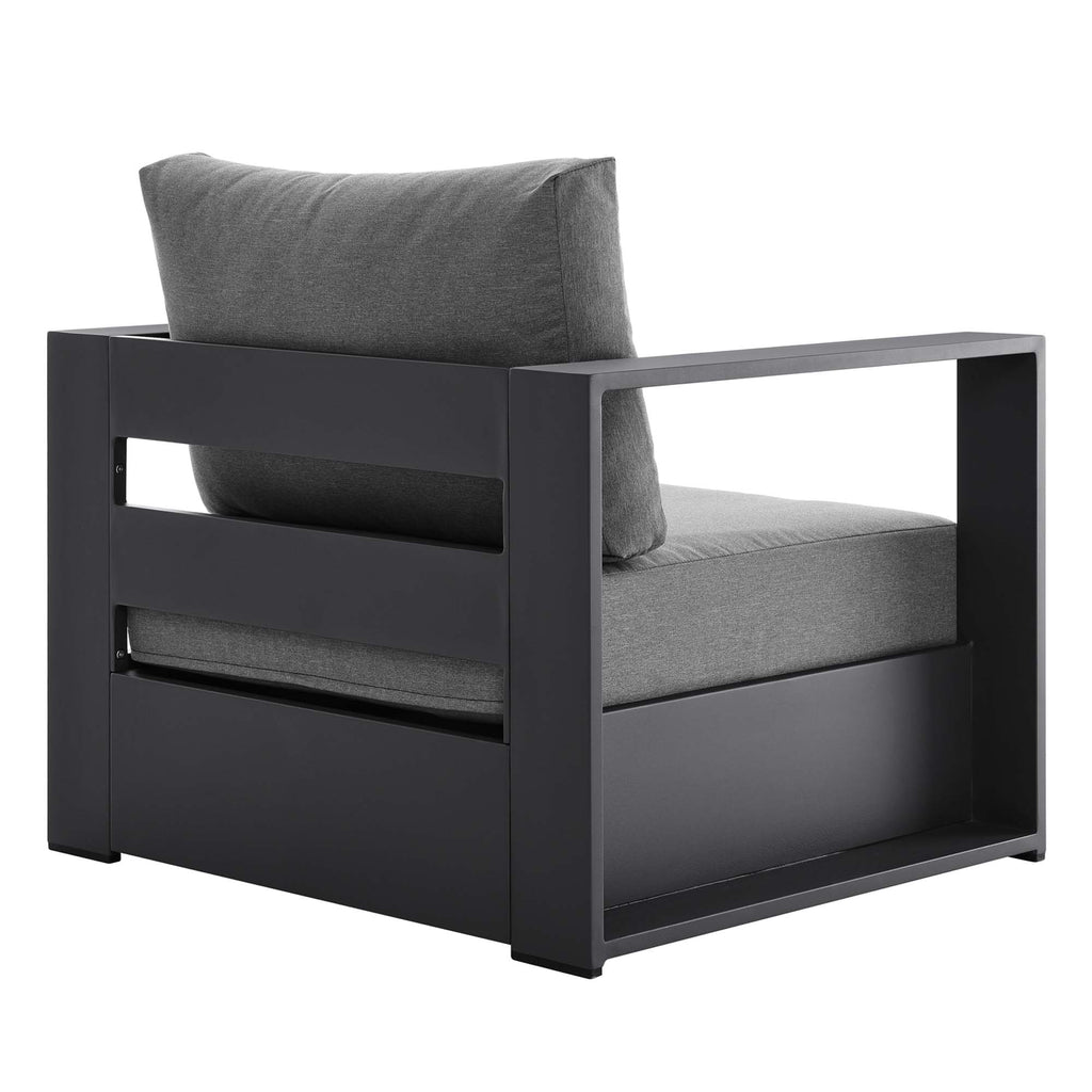 Tahoe 4-Piece Outdoor Patio Powder-Coated Aluminum Set - Gray Charcoal