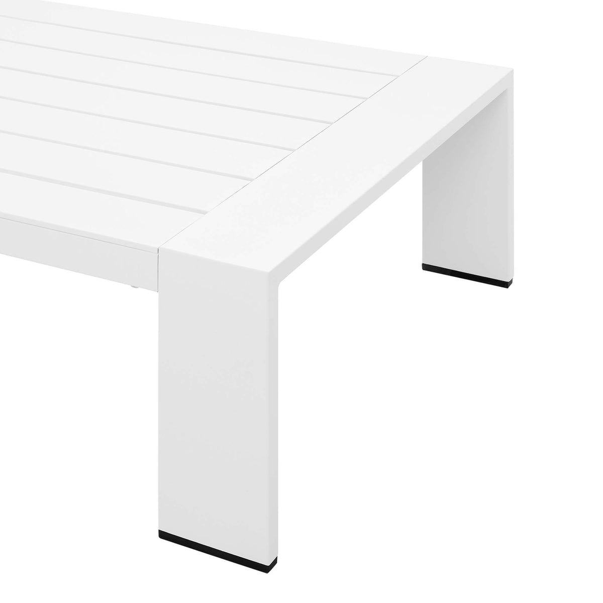 Tahoe 4-Piece Outdoor Patio Powder-Coated Aluminum Set - White Gray