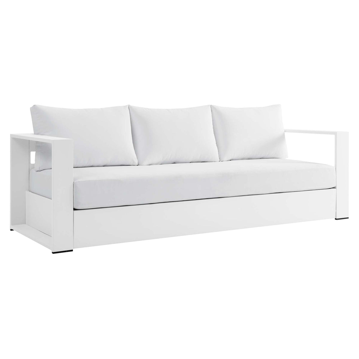 Tahoe 4-Piece Outdoor Patio Powder-Coated Aluminum Set - White White