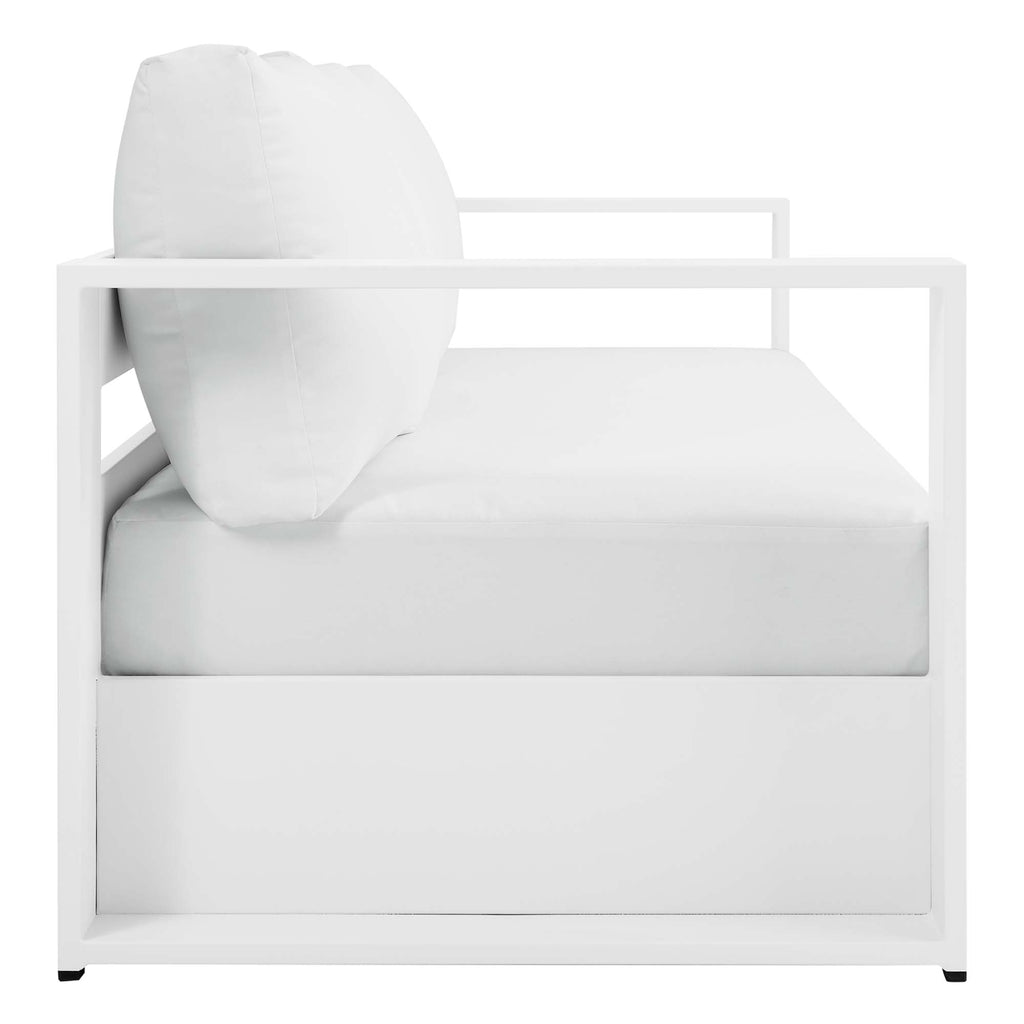 Tahoe 4-Piece Outdoor Patio Powder-Coated Aluminum Set - White White