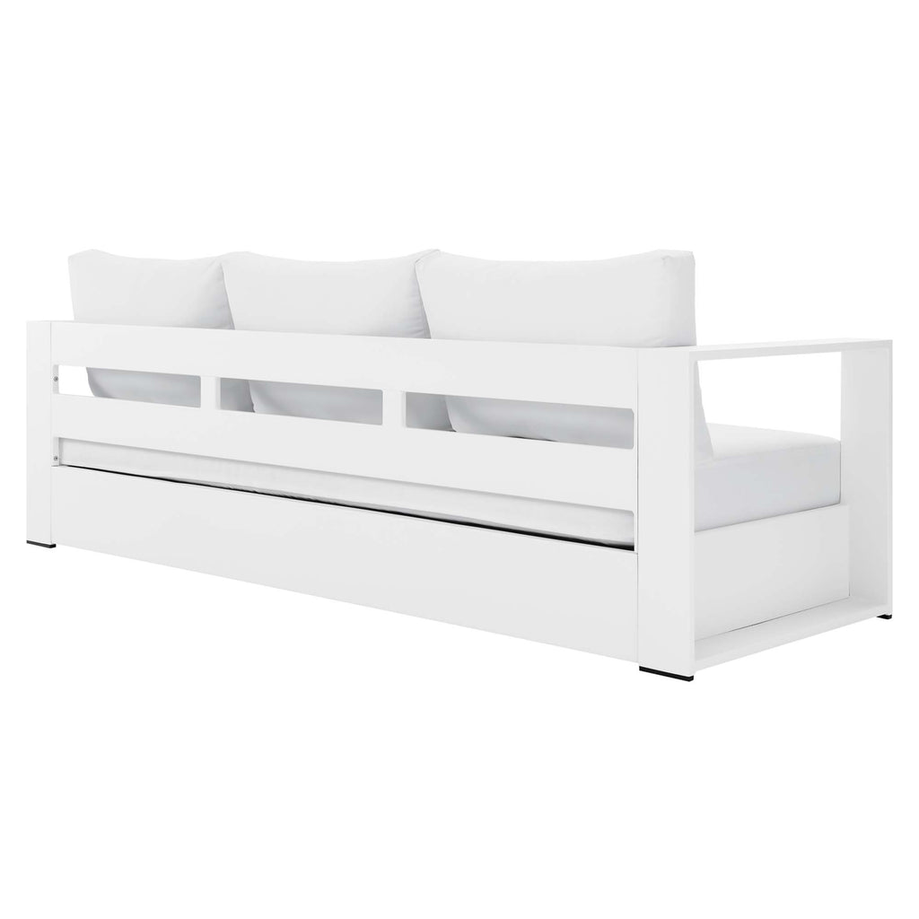 Tahoe 4-Piece Outdoor Patio Powder-Coated Aluminum Set - White White