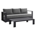 Tahoe 2-Piece Outdoor Patio Powder-Coated Aluminum Set - Gray Charcoal