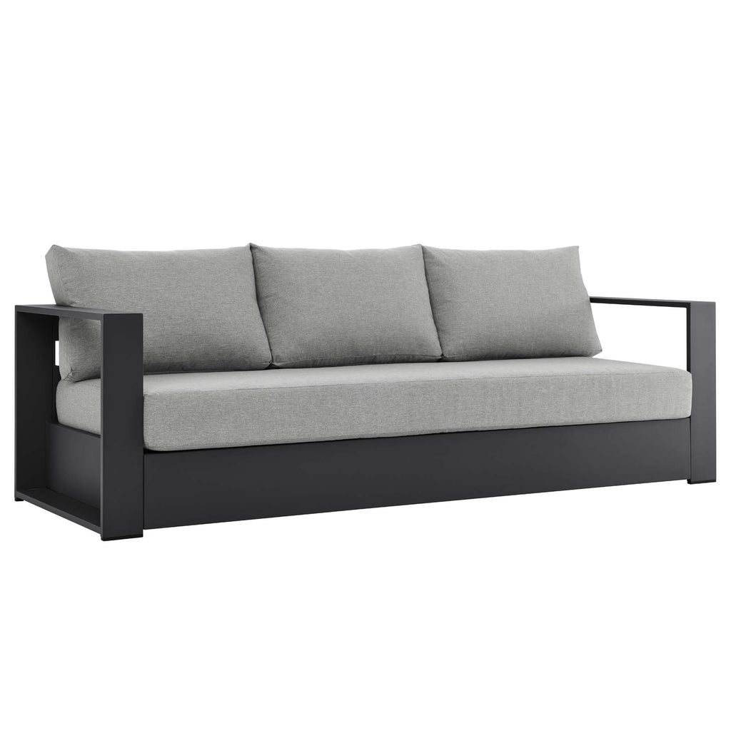 Tahoe 2-Piece Outdoor Patio Powder-Coated Aluminum Set - Gray Gray