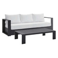 Tahoe 2-Piece Outdoor Patio Powder-Coated Aluminum Set - Gray White