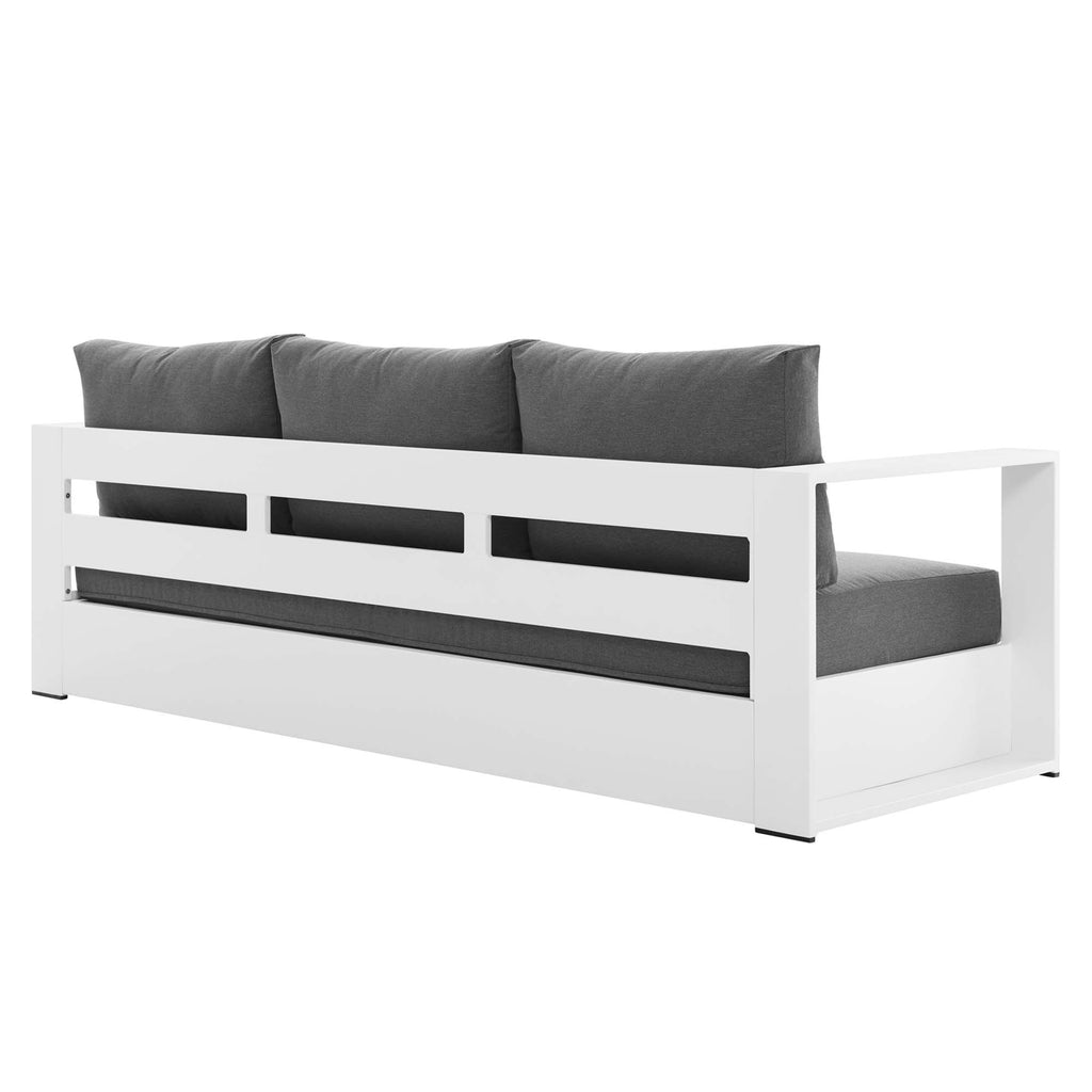 Tahoe 2-Piece Outdoor Patio Powder-Coated Aluminum Set - White Charcoal