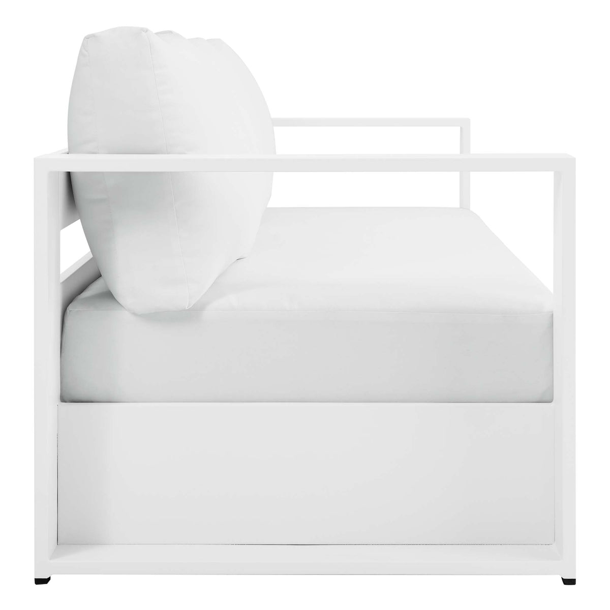 Tahoe 2-Piece Outdoor Patio Powder-Coated Aluminum Set - White White