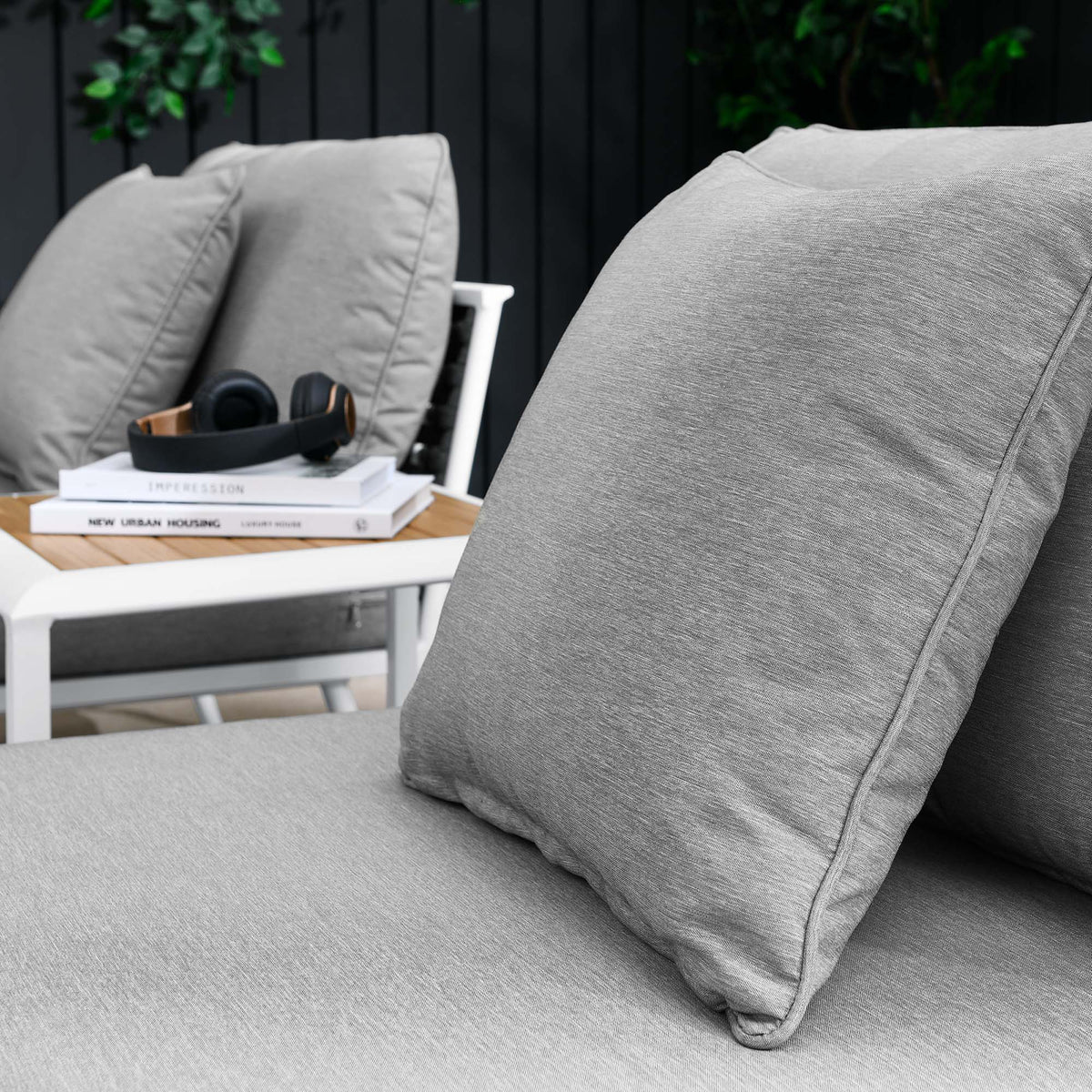 Stance 3 Piece Outdoor Patio Aluminum Set - White Gray
