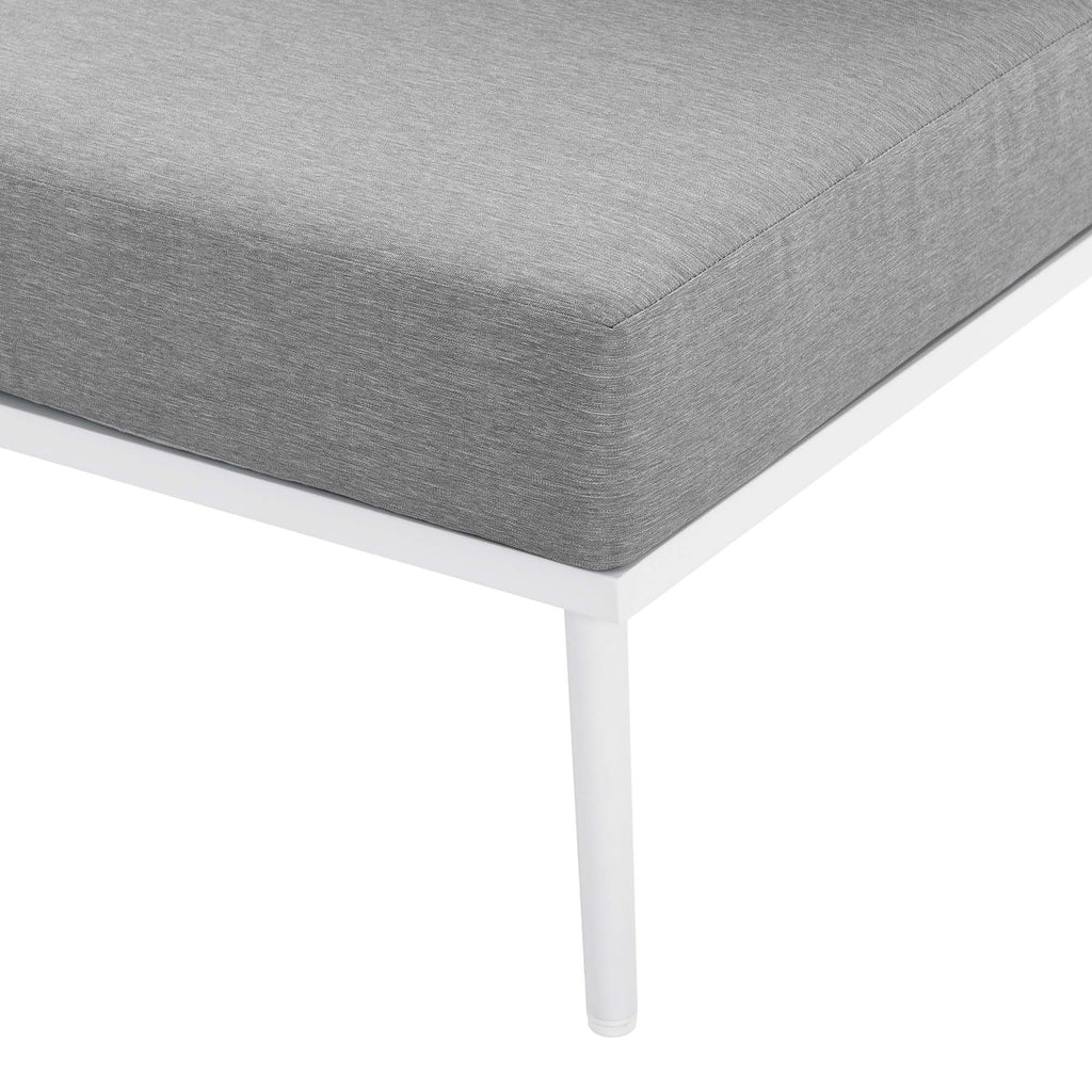 Stance 3 Piece Outdoor Patio Aluminum Set - White Gray