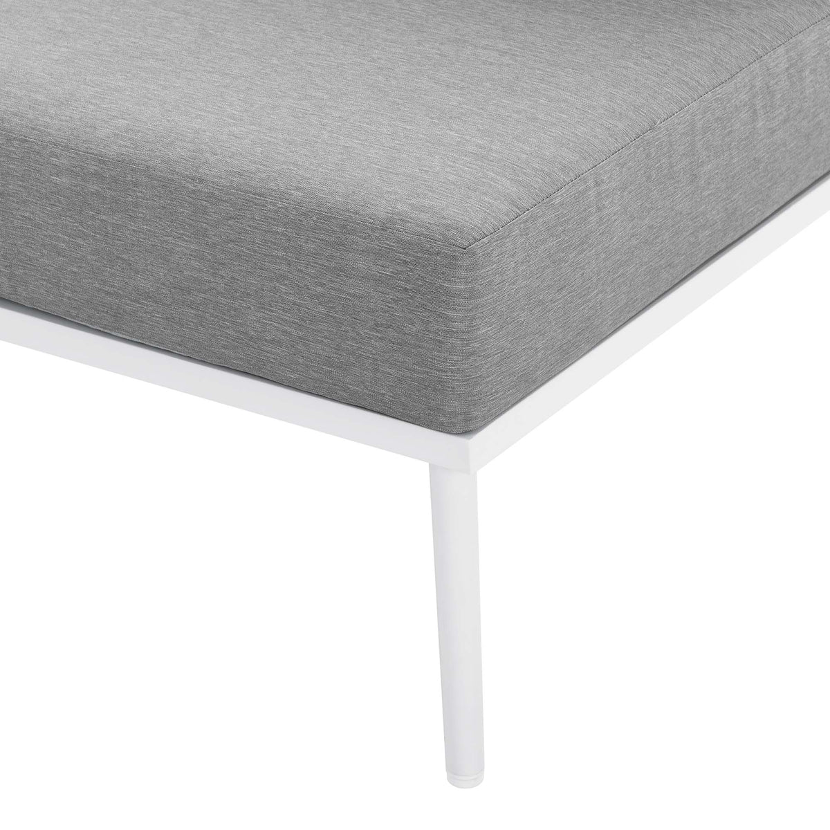 Stance 3 Piece Outdoor Patio Aluminum Set - White Gray