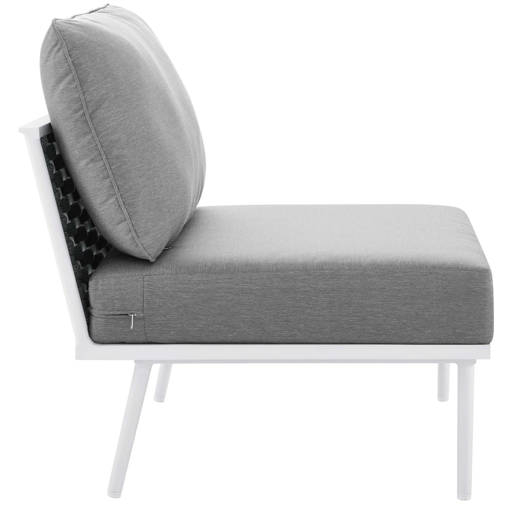 Stance 3 Piece Outdoor Patio Aluminum Set - White Gray