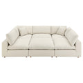 Commix 6-Piece Down Filled Overstuffed Sectional Sofa - Light Beige (Sofa)