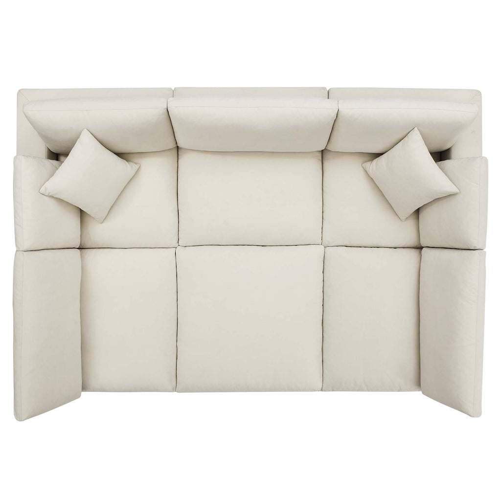 Commix 6-Piece Down Filled Overstuffed Sectional Sofa - Light Beige (Sofa)