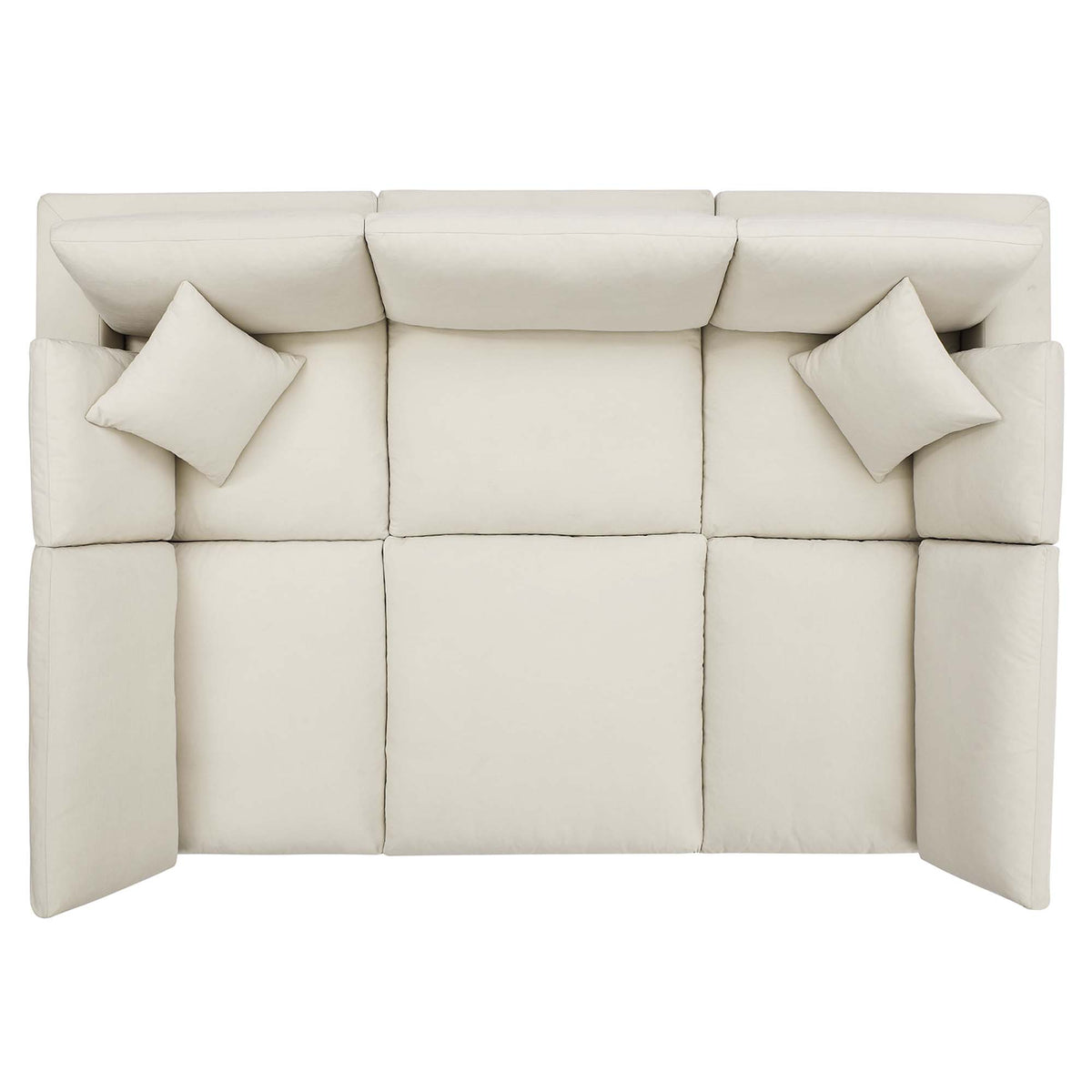 Commix 6-Piece Down Filled Overstuffed Sectional Sofa - Light Beige (Sofa)