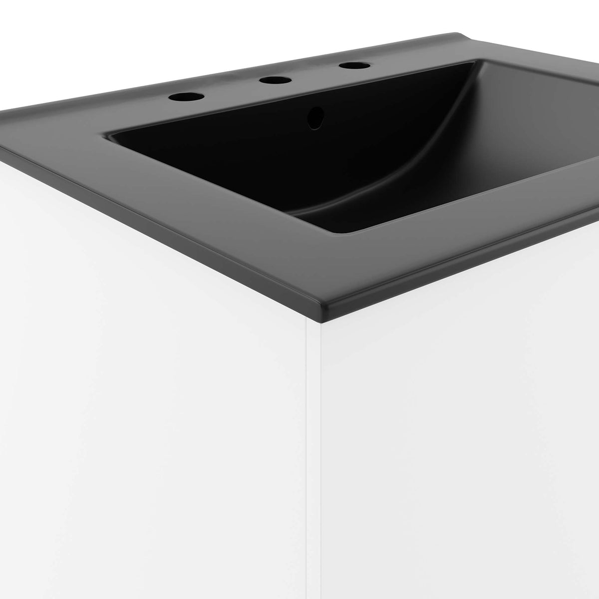 Vitality 24" Bathroom Vanity - White Black