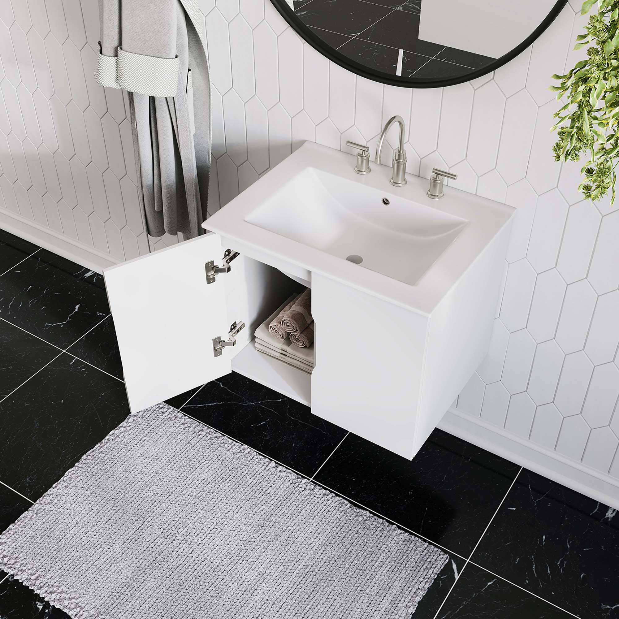 Vitality 24" Bathroom Vanity - White White