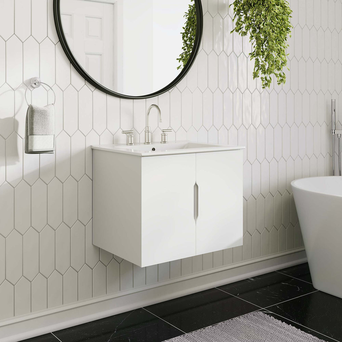 Vitality 24" Bathroom Vanity - White White